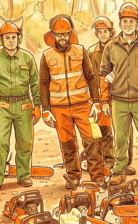 Formation Utilisation de la  tronçonneuse au sol en  Sécurité